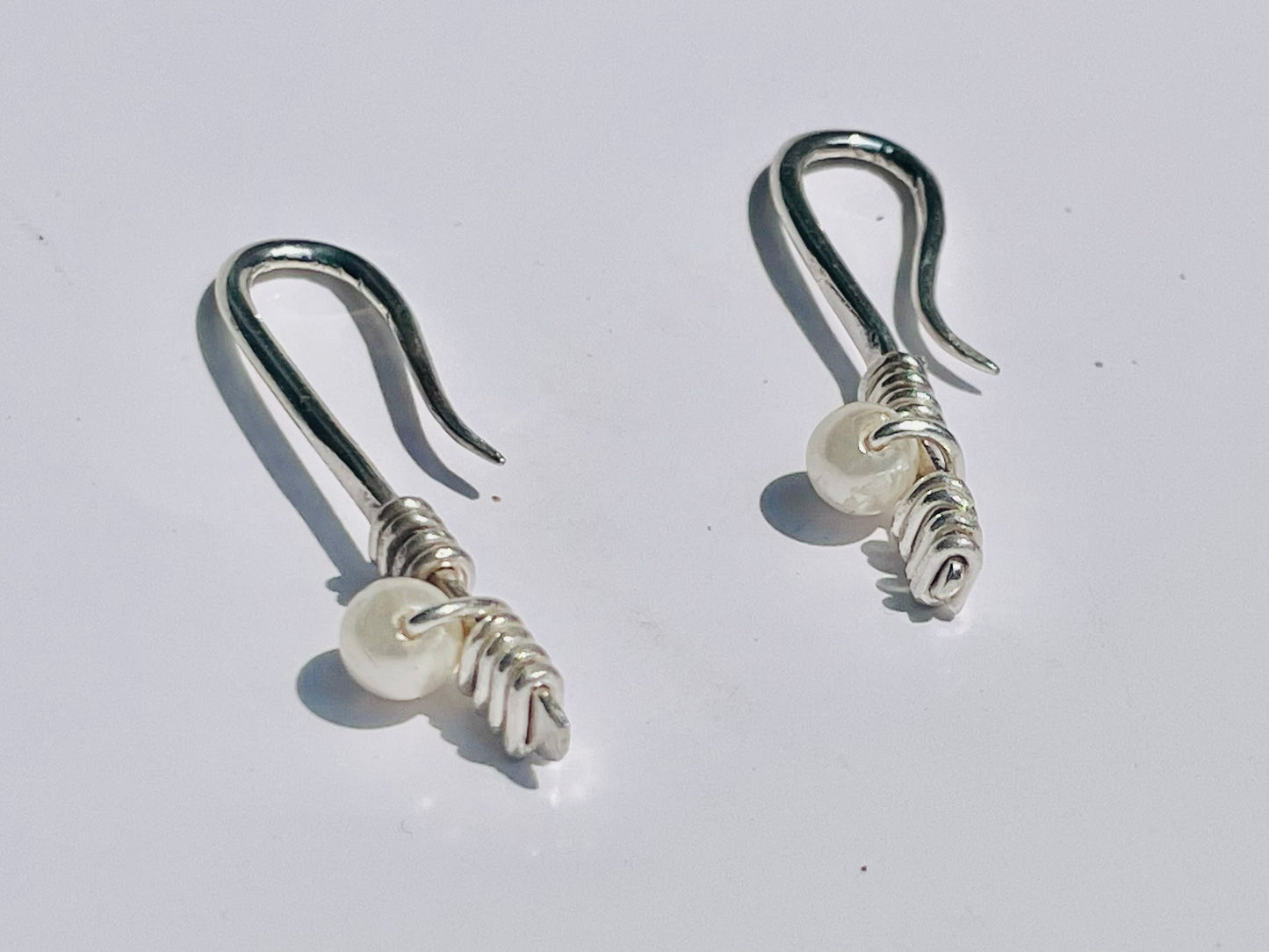 Earrings, Studs, Silver Earrings, Pearl Earrings, Wire Hoop Earrings, Gemstone Earrings, Silver Hoop Earrings, 925 Silver Handmade Earrings