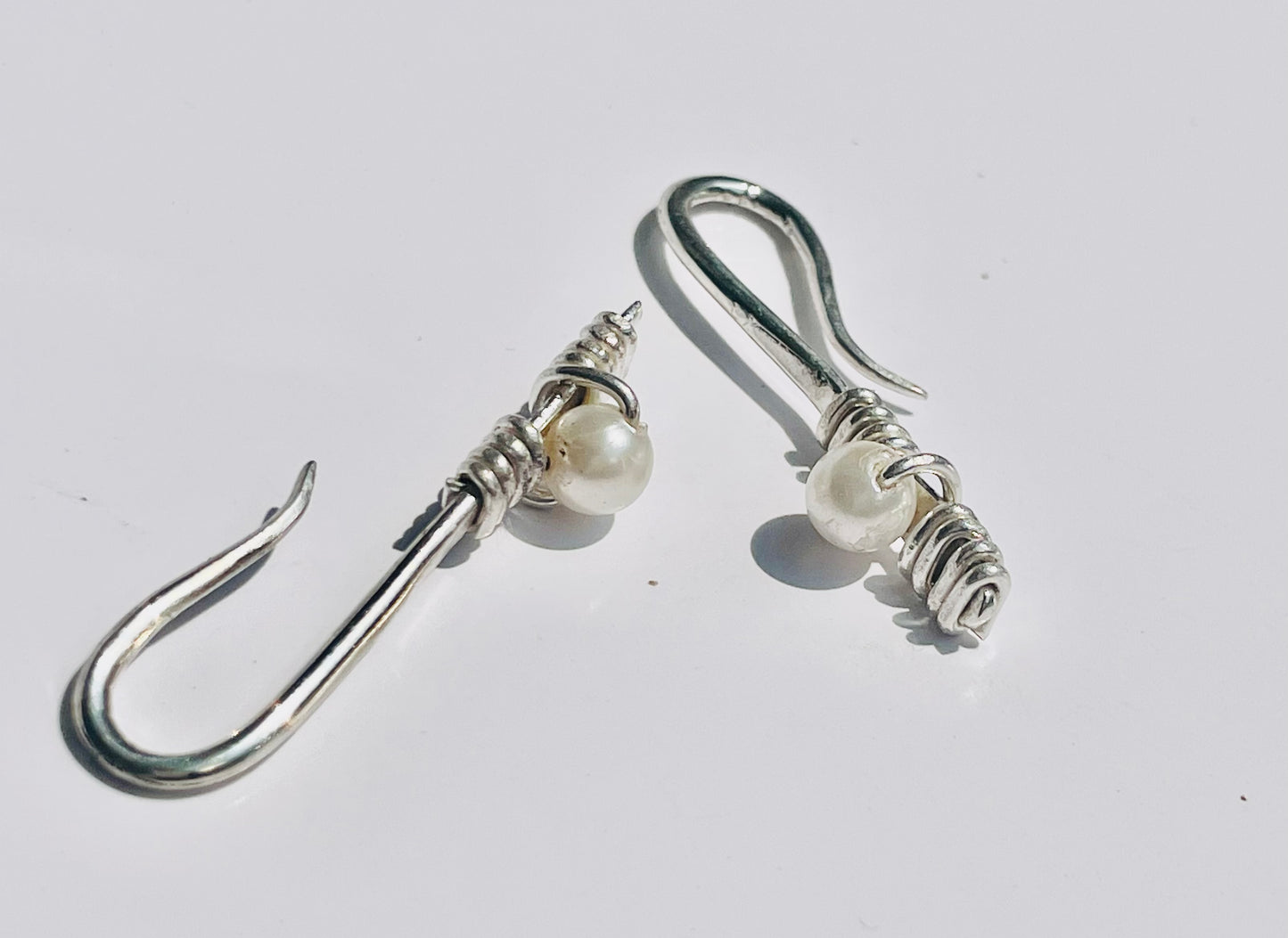 Earrings, Studs, Silver Earrings, Pearl Earrings, Wire Hoop Earrings, Gemstone Earrings, Silver Hoop Earrings, 925 Silver Handmade Earrings