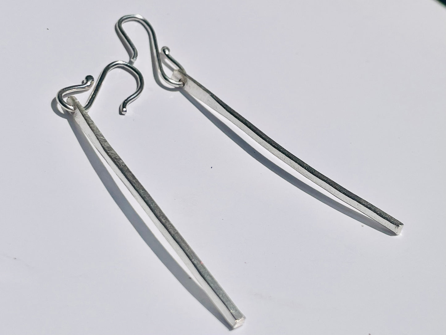 Bar Earrings, 925 Sterling Silver Earring, Dangle Earrings, Line Earring, Gift For Her, Bohomian Jewelry, Handmade Jewelry, Silver Jewelry