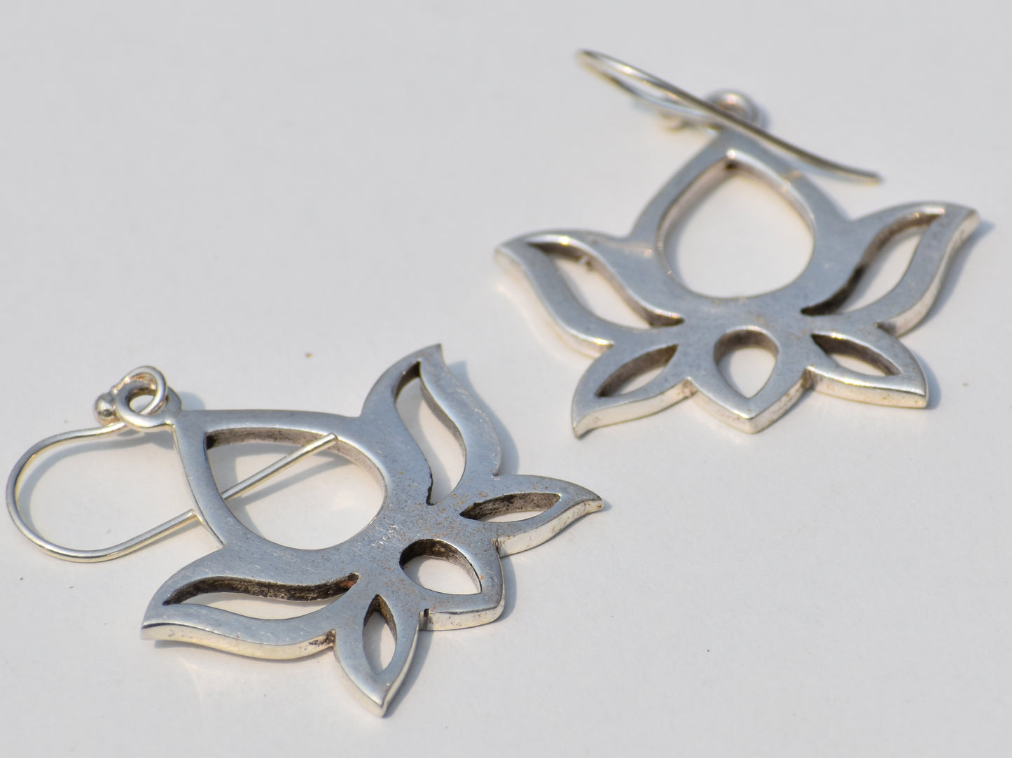 Lotus Flower Earrings, Sterling Silver Earring, Flower Jewelry, Meditation Jewelry, Bohemian Jewelry, Wedding Jewelry, Boho Jewelry, Gift