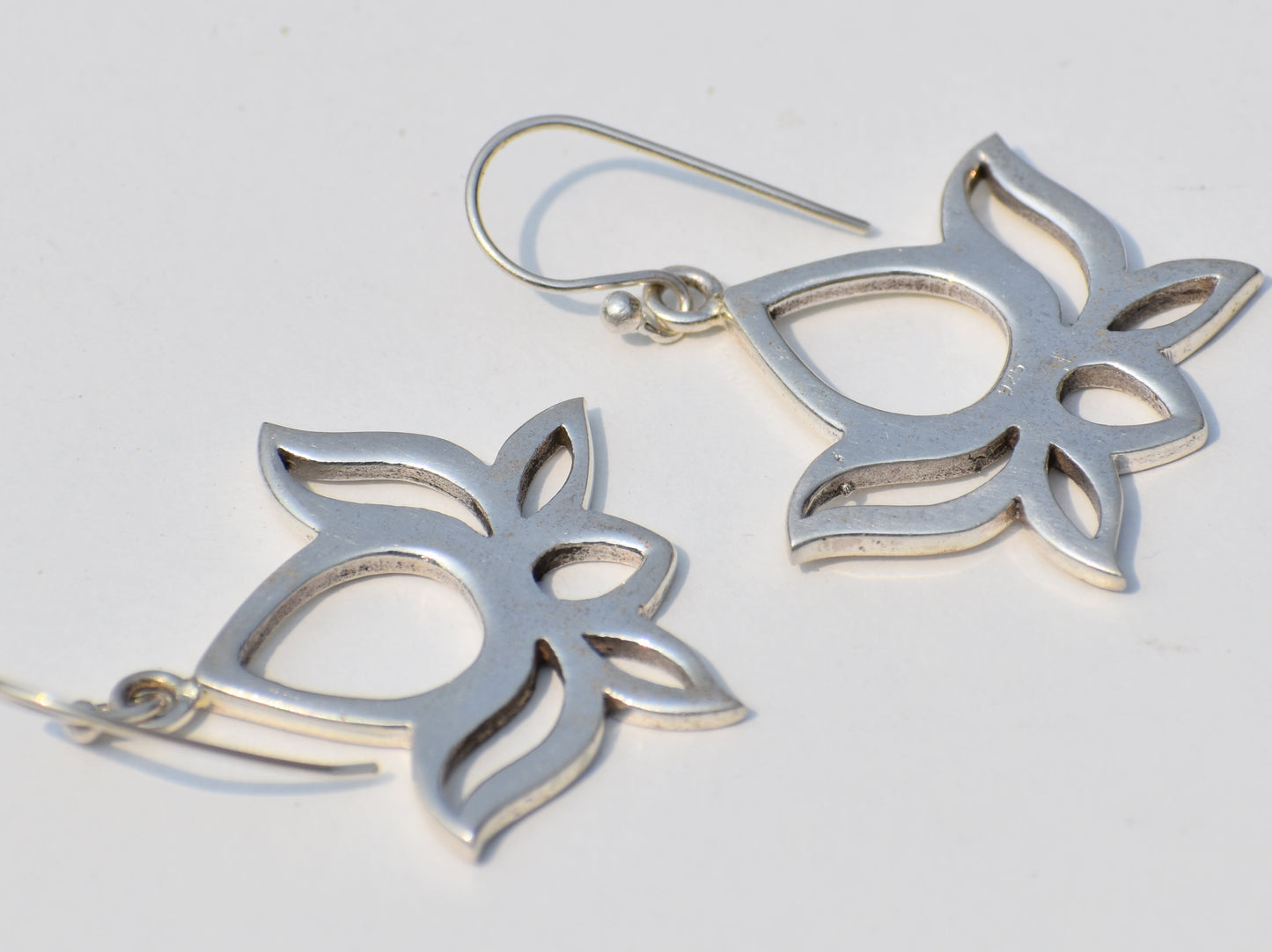 Lotus Flower Earrings, Sterling Silver Earring, Flower Jewelry, Meditation Jewelry, Bohemian Jewelry, Wedding Jewelry, Boho Jewelry, Gift