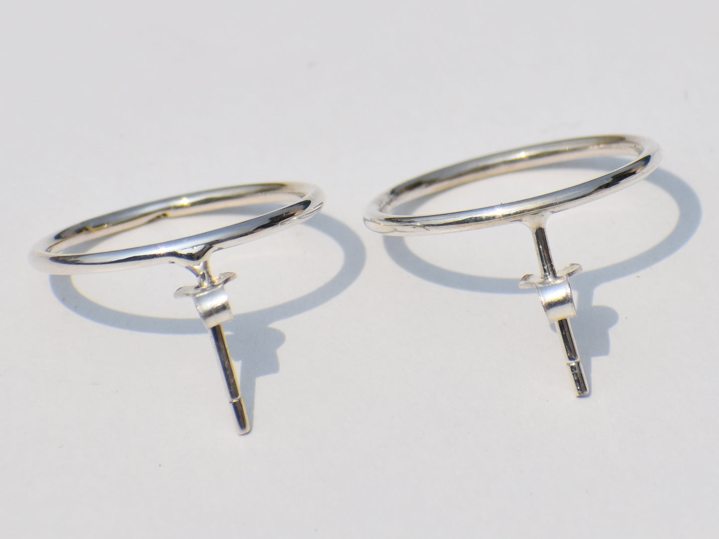 Delegate Hollow Circle Earrings, Sterling Silver Earrings, Geometric Earrings, Statement Earrings, Wedding Gift, Women's Earring, Earrings