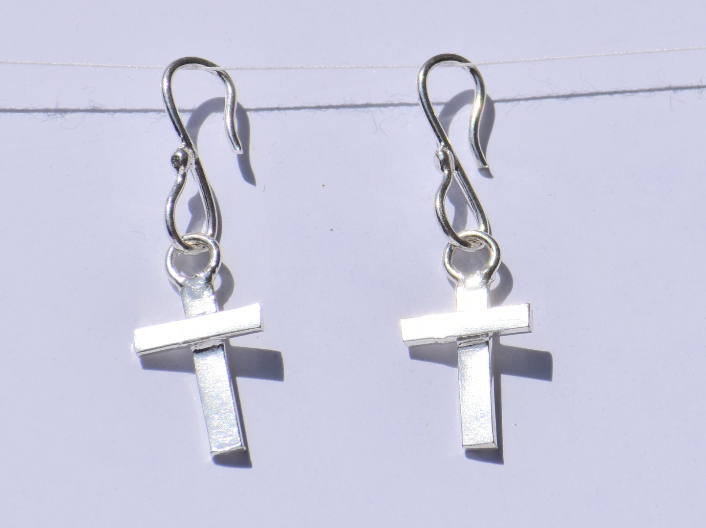 Gothic Dangled Earrings, Silver Christ Symbol Earrings, Handmade Earrings, Unisex Jewelry, Gift For Her, Anniversary Gift, Gift For Everyone