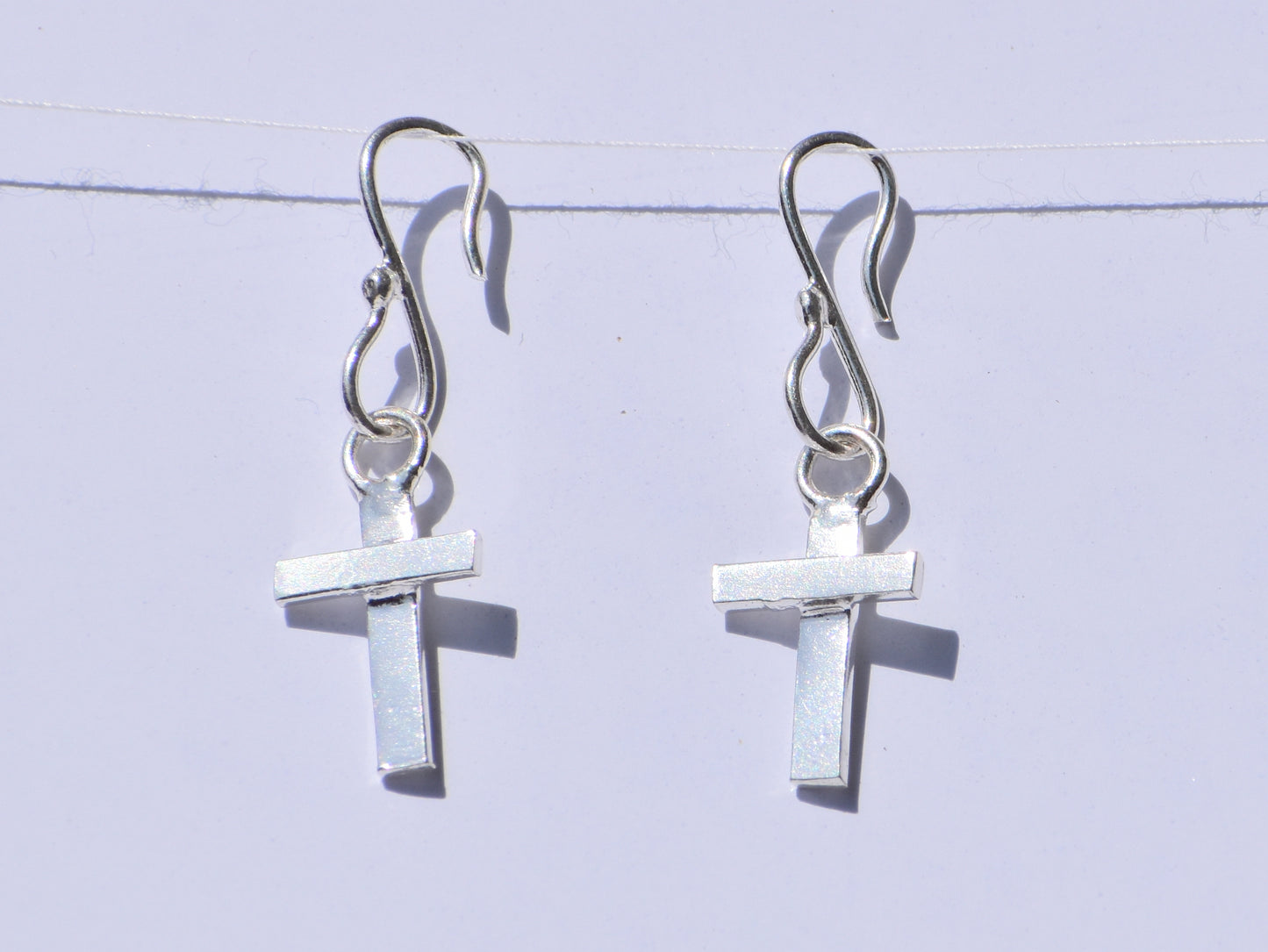 Gothic Dangled Earrings, Silver Christ Symbol Earrings, Handmade Earrings, Unisex Jewelry, Gift For Her, Anniversary Gift, Gift For Everyone