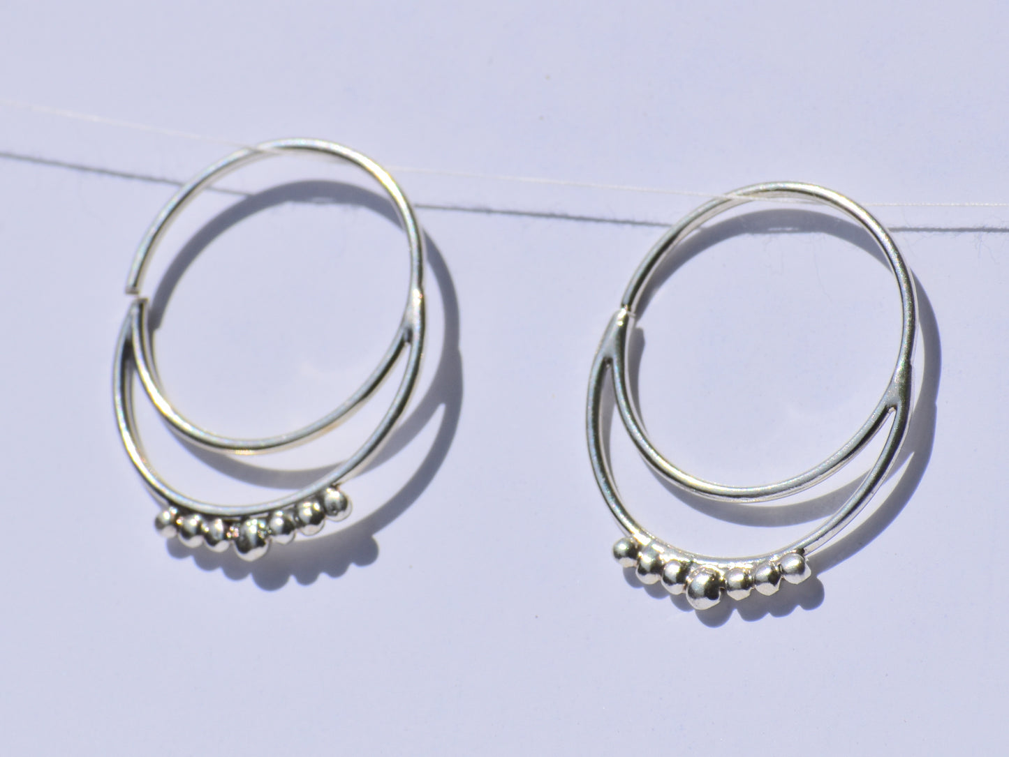 Silver Hoop Earrings, Silver Wire Hoop Earrings, 925 Sterling Silver Earrings, Earlope Earrings, Circle Earrings, Boho Jewelry, Gift For Her