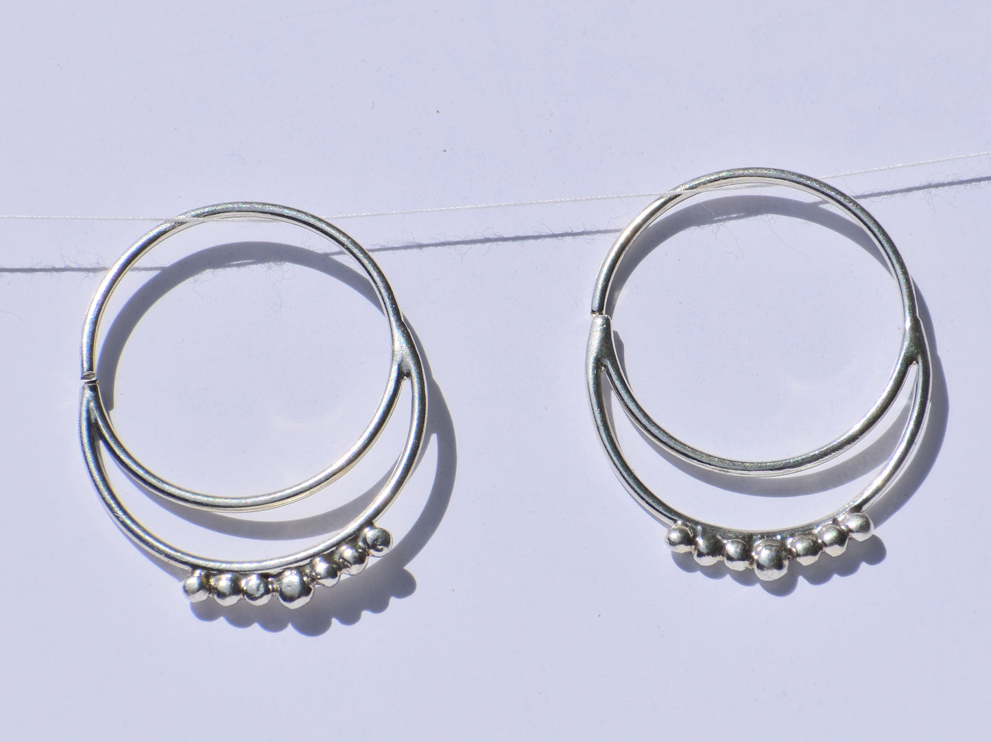Silver Hoop Earrings, Silver Wire Hoop Earrings, 925 Sterling Silver Earrings, Earlope Earrings, Circle Earrings, Boho Jewelry, Gift For Her