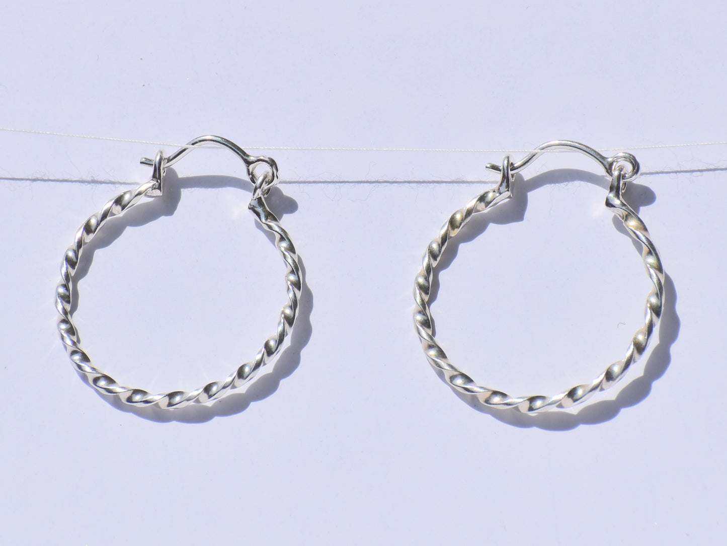 Silver Curly Earrings, Silver Hoop Earrings, Handmade Earrings, 925 Sterling Silver Earrings, Silver Twist Wire Earrings, Women Accessories