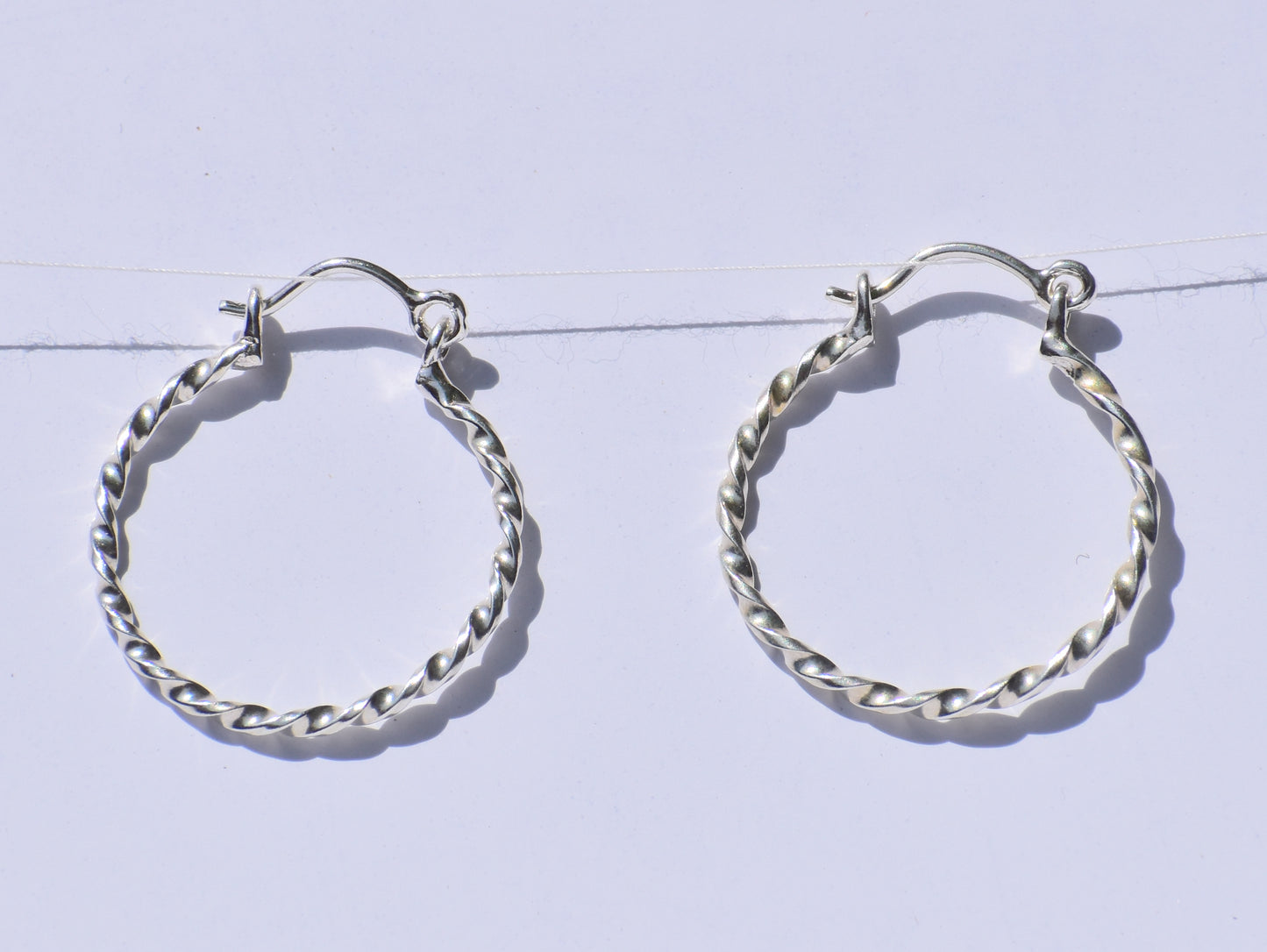 Silver Curly Earrings, Silver Hoop Earrings, Handmade Earrings, 925 Sterling Silver Earrings, Silver Twist Wire Earrings, Women Accessories
