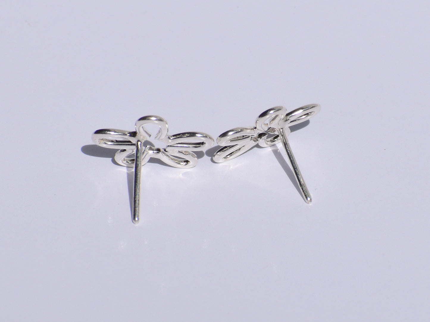 Silver Flower Earrings, Silver Wire Earring, 925 Silver Studs Earrings, Handmade Jewelry, Minimalist Jewelry, Women Accessories, Silver Gift