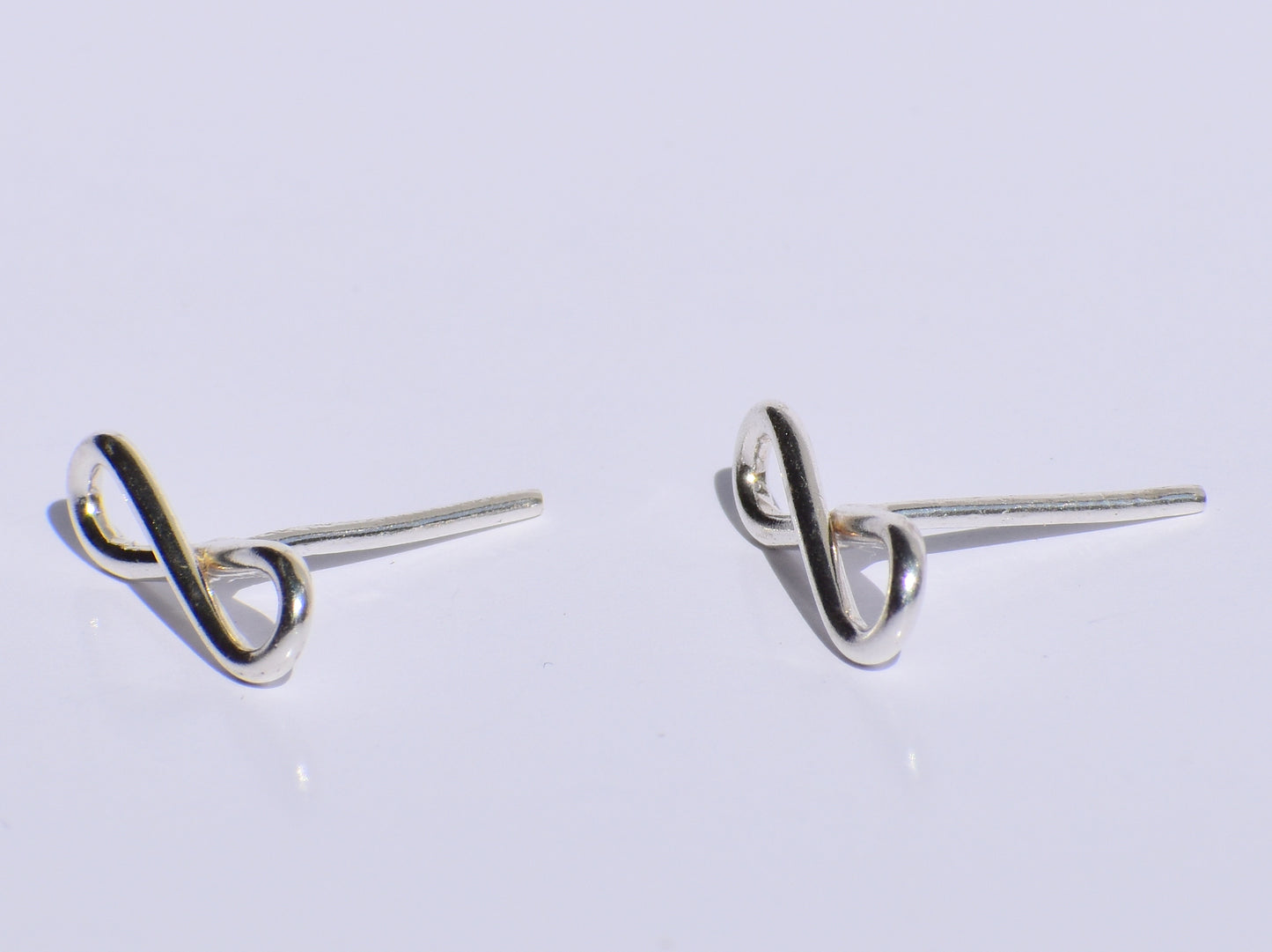 Infinity Studs Earrings, 925 Sterling Silver Studs Earrings, Handmade Earrings, Minimalist Studs Earrings, Wedding Gift, Geometric Earrings