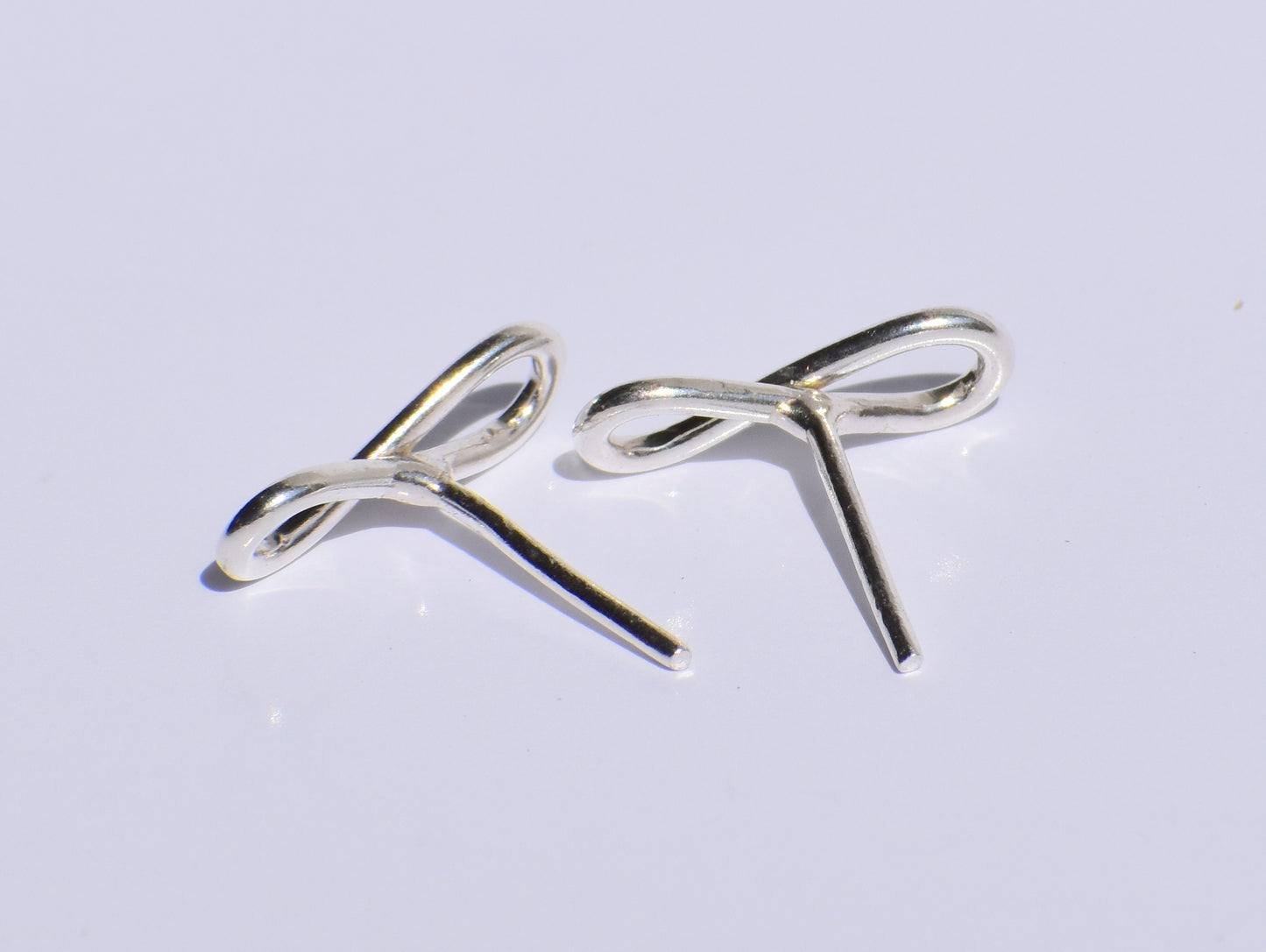 Infinity Studs Earrings, 925 Sterling Silver Studs Earrings, Handmade Earrings, Minimalist Studs Earrings, Wedding Gift, Geometric Earrings