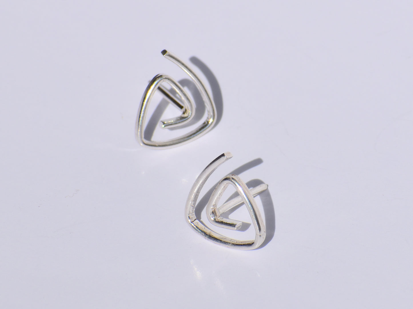 Silver Spiral Studs Earrings, 925 Sterling Silver Studs Earrings, Handmade Studs Earrings, Silver Jewelry, Statement Jewelry, Gift For Women