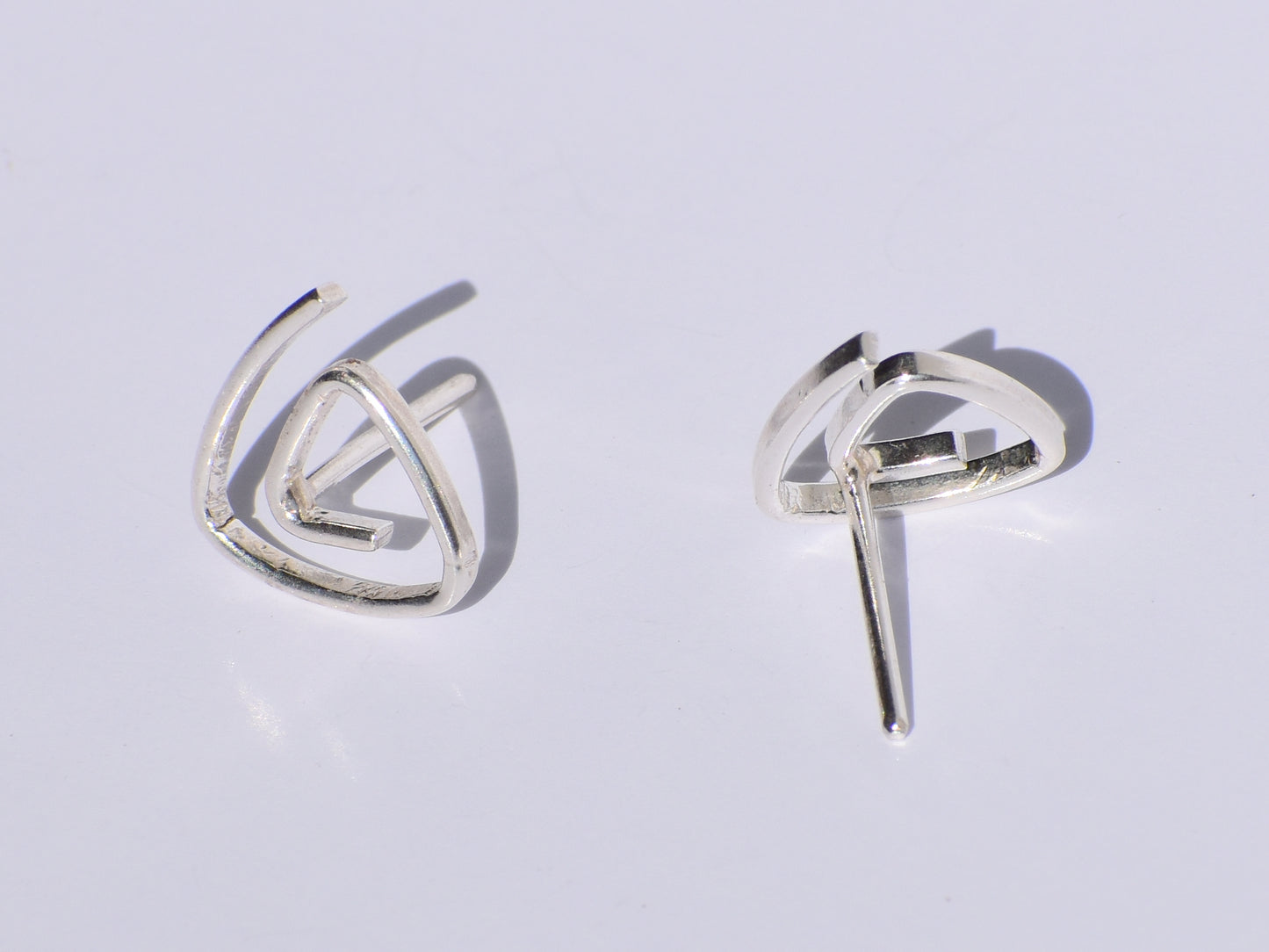 Silver Spiral Studs Earrings, 925 Sterling Silver Studs Earrings, Handmade Studs Earrings, Silver Jewelry, Statement Jewelry, Gift For Women