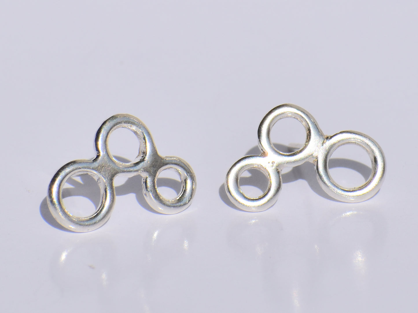 Silver Circle Studs Earrings, Handmade Earrings, 925 Sterling Silver Earrings, Mother's Day Gift, Anniversary Gift, Gift For Her, Gift Item