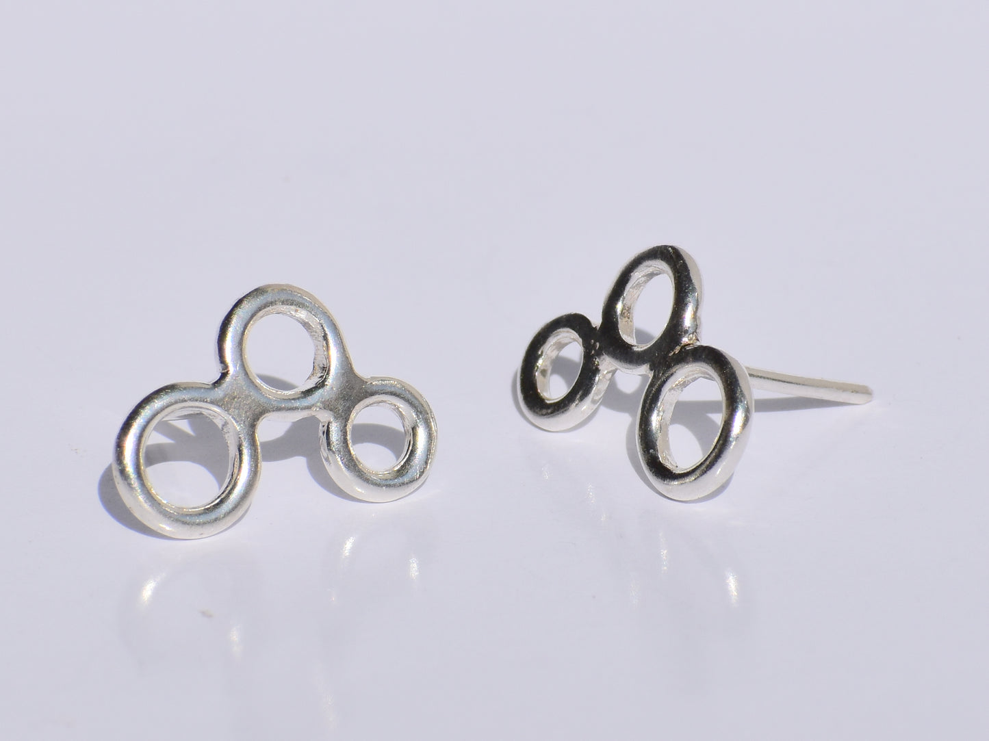 Silver Circle Studs Earrings, Handmade Earrings, 925 Sterling Silver Earrings, Mother's Day Gift, Anniversary Gift, Gift For Her, Gift Item