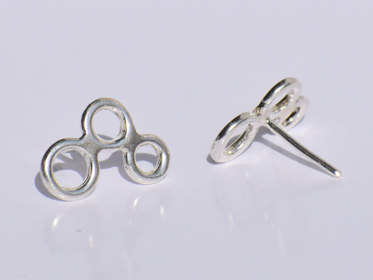 Silver Circle Studs Earrings, Handmade Earrings, 925 Sterling Silver Earrings, Mother's Day Gift, Anniversary Gift, Gift For Her, Gift Item
