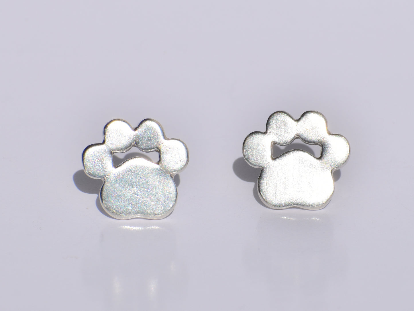 Silver Paw Studs Earrings, Dog Paw Studs Earrings, 925 Sterling Silver Studs Earrings, Handmade Jewellery, Anniversary Gift, Gift For Women