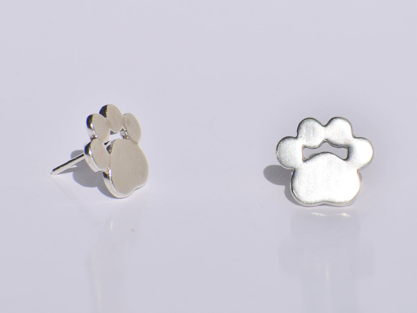 Silver Paw Studs Earrings, Dog Paw Studs Earrings, 925 Sterling Silver Studs Earrings, Handmade Jewellery, Anniversary Gift, Gift For Women