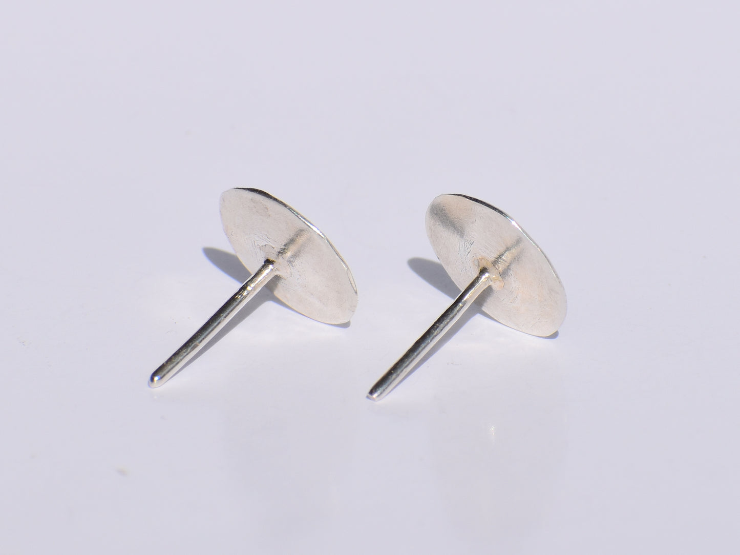 Textured Circle Studs Earrings, Silver Geometric Studs Earrings, Handmade Jewelry, Anniversary Gift, Silver Doted Earrings, Gift For Women