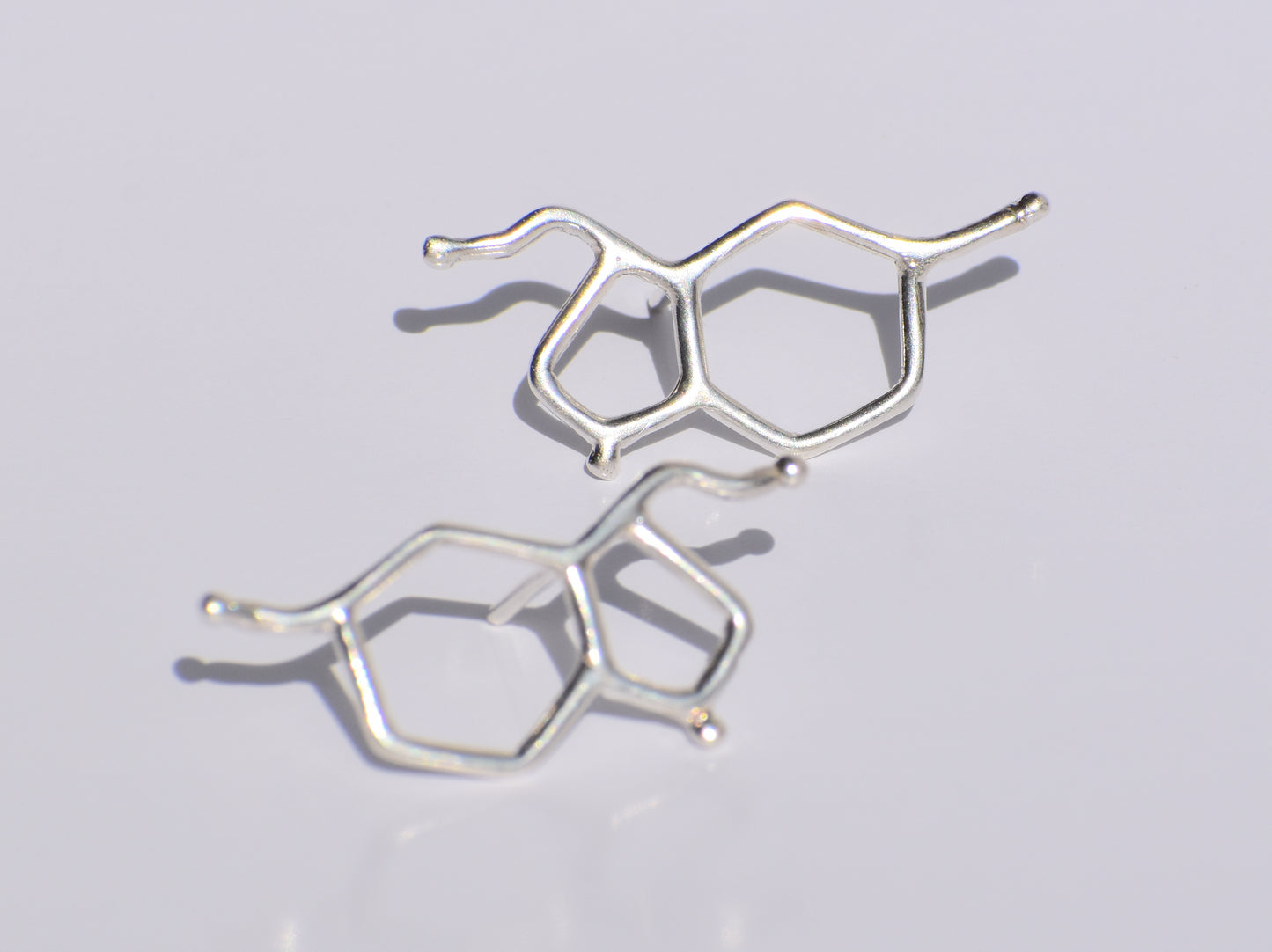 Testosterone Studs Earrings, Silver Geometric Studs Earrings, Handmade Jewelry, 925 Sterling Silver Studs Earrings, Anniversary Gift For Her