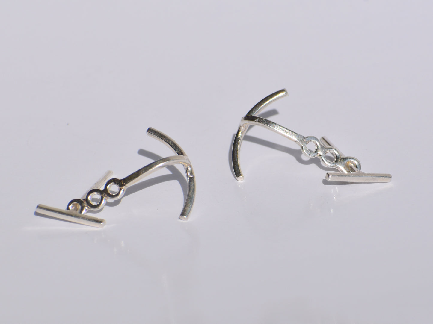 Silver Bar Studs Earrings, Handmade Earrings, 925 Sterling Silver Earrings, Earlope Earrings, Women Accessories, Anniversary Gift For Women