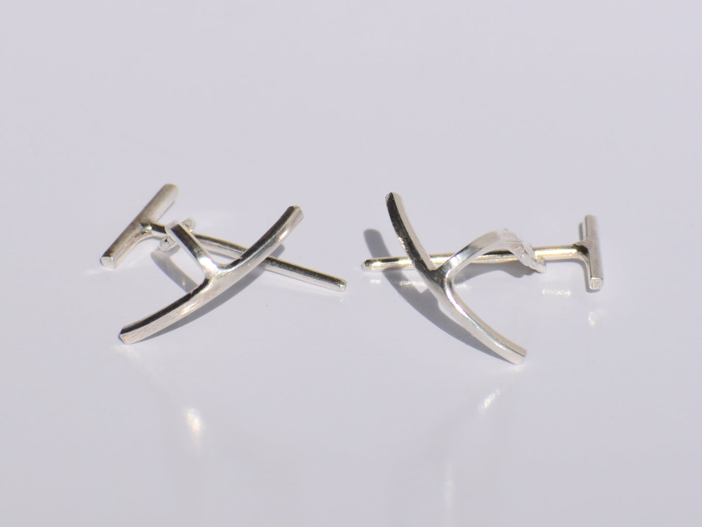 Silver Bar Studs Earrings, Handmade Earrings, 925 Sterling Silver Earrings, Earlope Earrings, Women Accessories, Anniversary Gift For Women