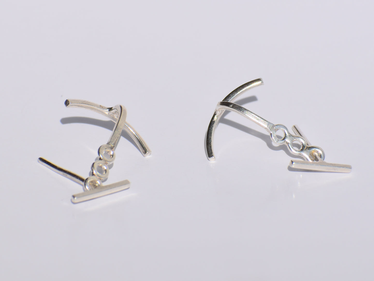 Silver Bar Studs Earrings, Handmade Earrings, 925 Sterling Silver Earrings, Earlope Earrings, Women Accessories, Anniversary Gift For Women