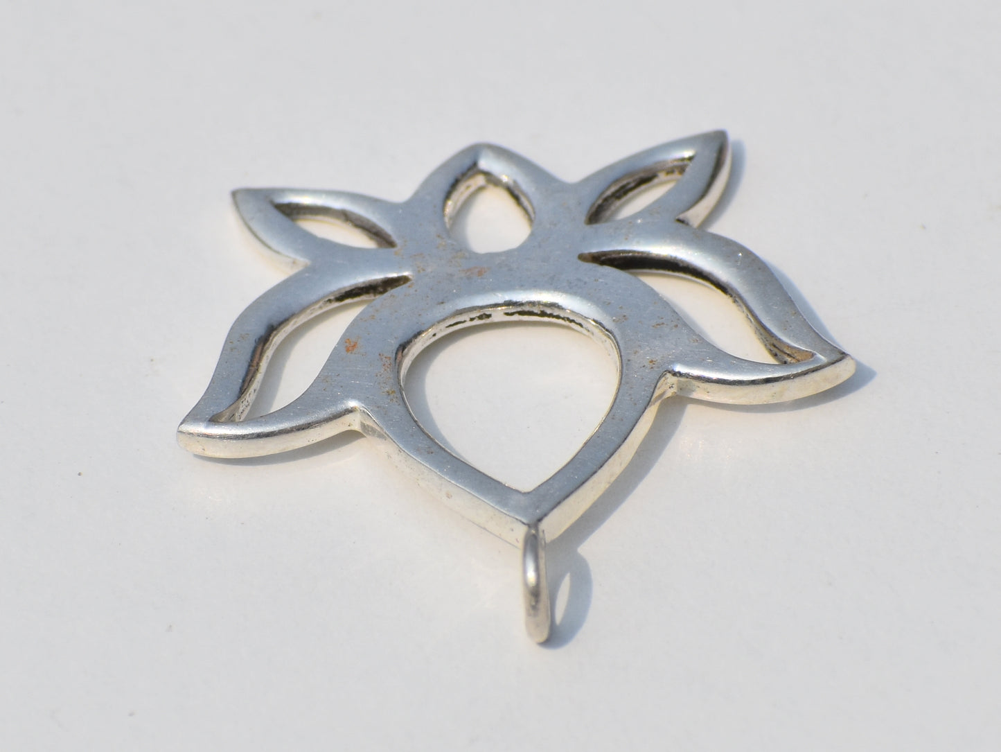 Delicate Lotus Flower Pendant, Sterling Silver Pendant, Handmade Jewelry, Waterlily Charm, Peace Jewelry, Yoga Jewelry, Jewelry For Everyone