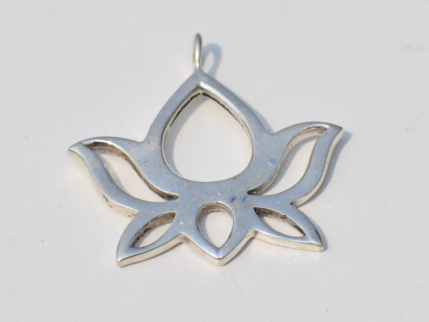 Delicate Lotus Flower Pendant, Sterling Silver Pendant, Handmade Jewelry, Waterlily Charm, Peace Jewelry, Yoga Jewelry, Jewelry For Everyone