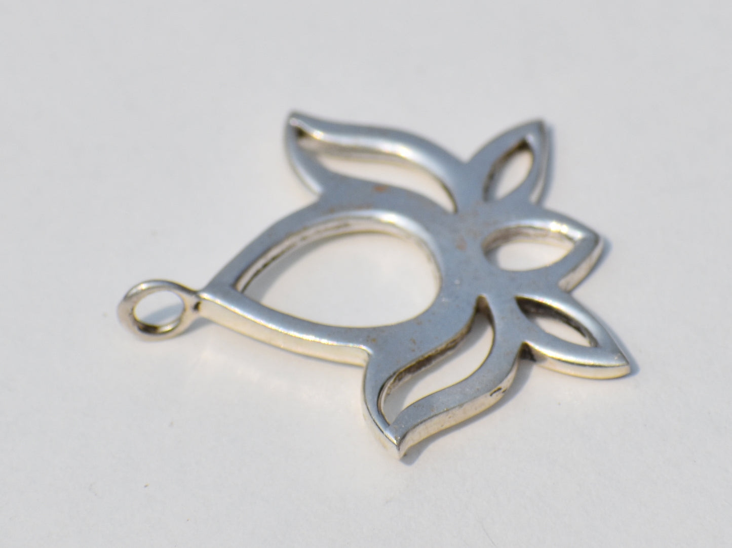Delicate Lotus Flower Pendant, Sterling Silver Pendant, Handmade Jewelry, Waterlily Charm, Peace Jewelry, Yoga Jewelry, Jewelry For Everyone