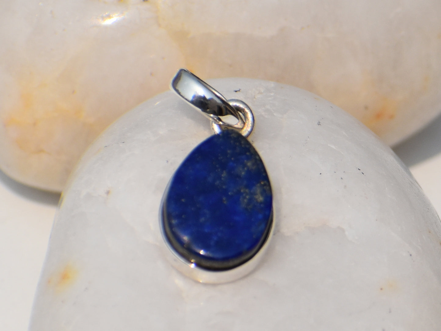 Lapis lazuli Pendant, Natural Lapis Lazuli, Pear Lapis Lazuli, Sterling Silver Pendant, Handmade Ring, Silver Necklace, Statement Jewelry