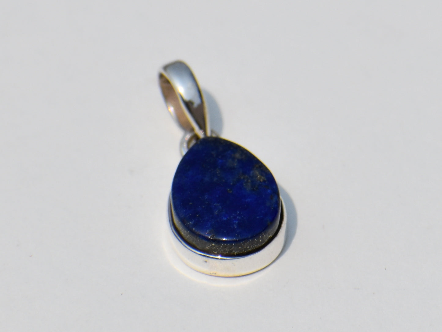 Lapis lazuli Pendant, Natural Lapis Lazuli, Pear Lapis Lazuli, Sterling Silver Pendant, Handmade Ring, Silver Necklace, Statement Jewelry