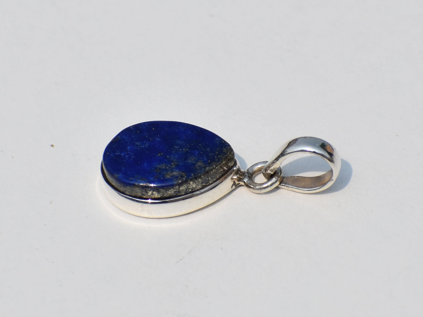 Lapis lazuli Pendant, Natural Lapis Lazuli, Pear Lapis Lazuli, Sterling Silver Pendant, Handmade Ring, Silver Necklace, Statement Jewelry