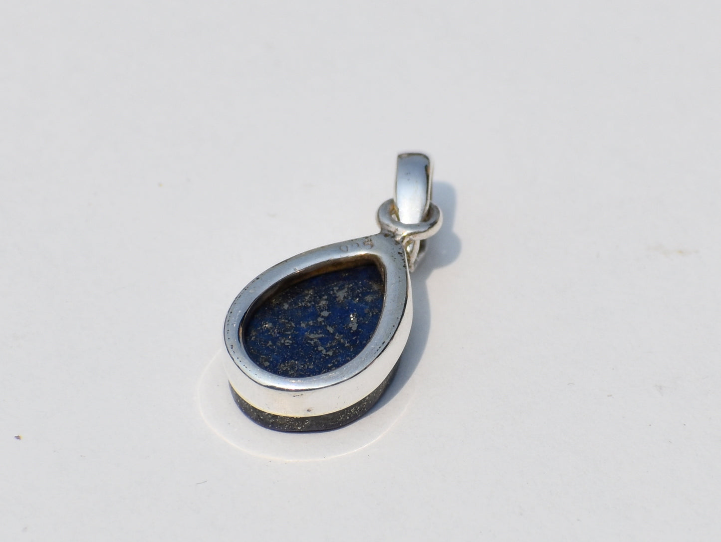 Lapis lazuli Pendant, Natural Lapis Lazuli, Pear Lapis Lazuli, Sterling Silver Pendant, Handmade Ring, Silver Necklace, Statement Jewelry