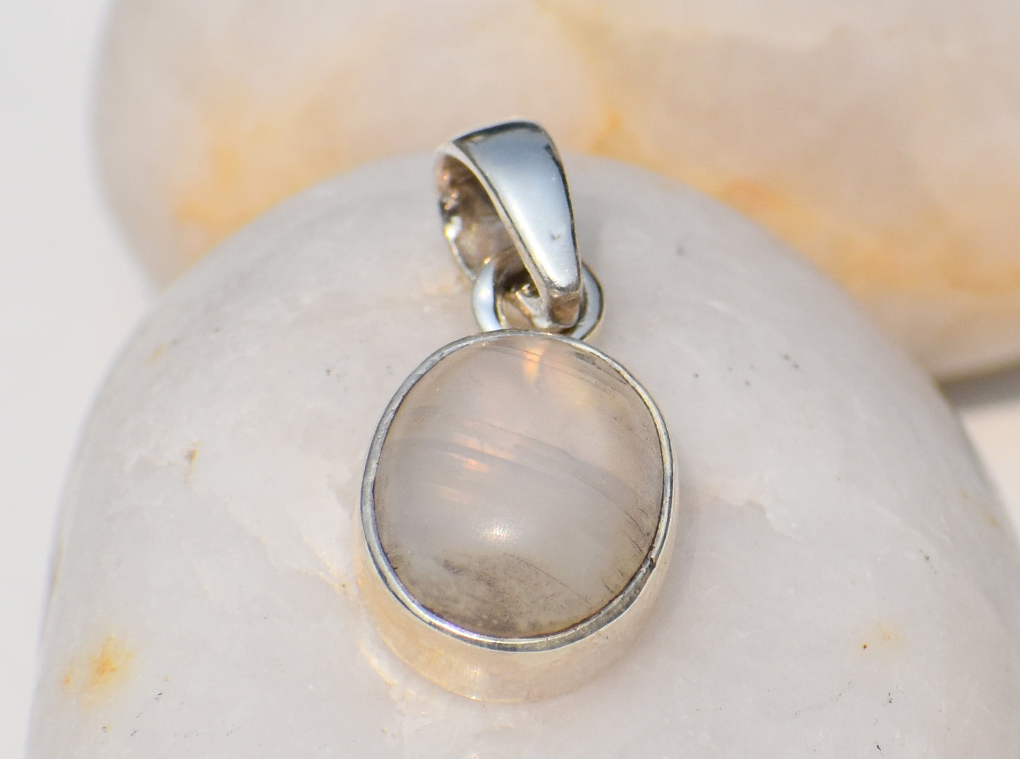 Rainbow Moonstone Pendant, Oval Moonstone, Silver Moonstone Pendant, June Birthstone Pendant, Boho Jewelry, Statement Necklace, Jewelry Gift