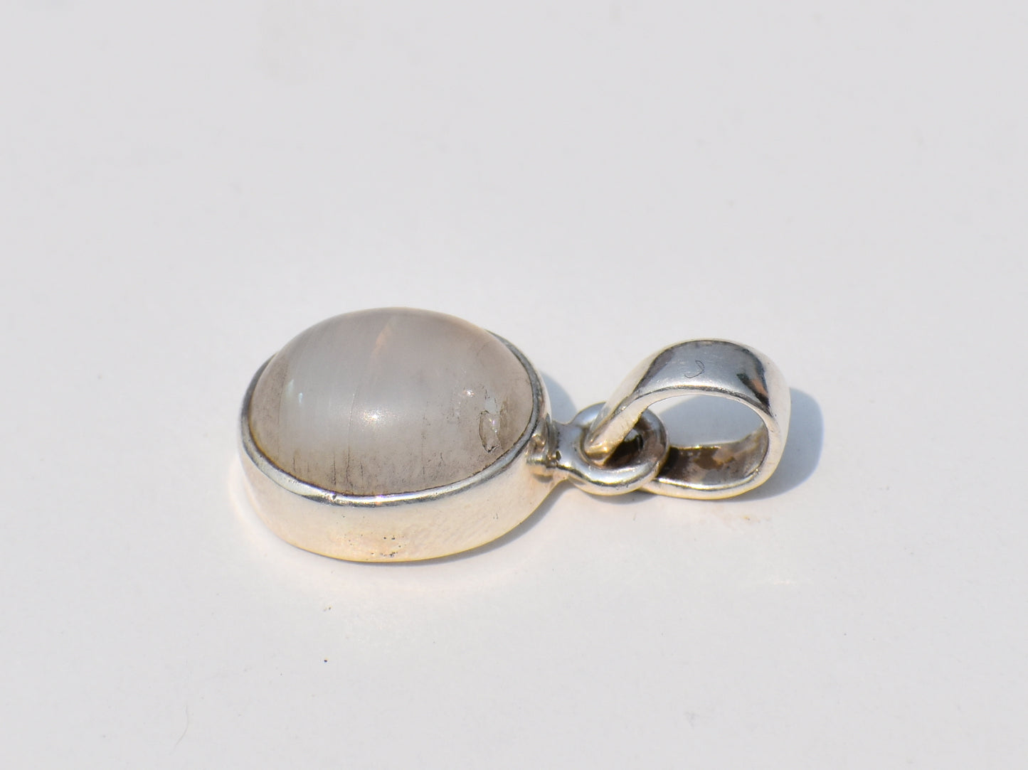 Rainbow Moonstone Pendant, Oval Moonstone, Silver Moonstone Pendant, June Birthstone Pendant, Boho Jewelry, Statement Necklace, Jewelry Gift