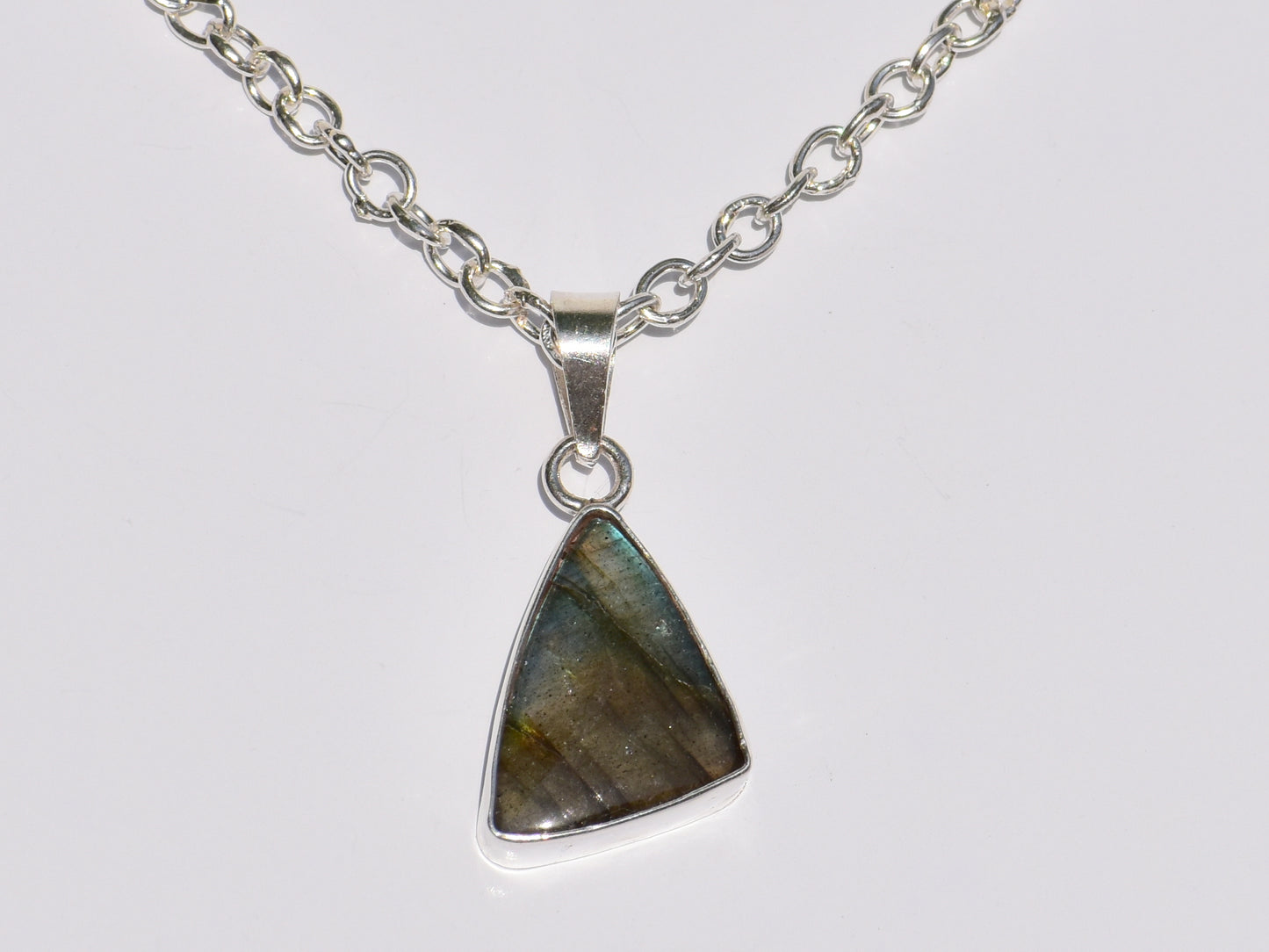Labradorite Pendant, 925 Sterling Silver Pendant, Silver Necklace, Blue Flame Labradorite Pendant, Unique Shape Pendant, Women Accessories