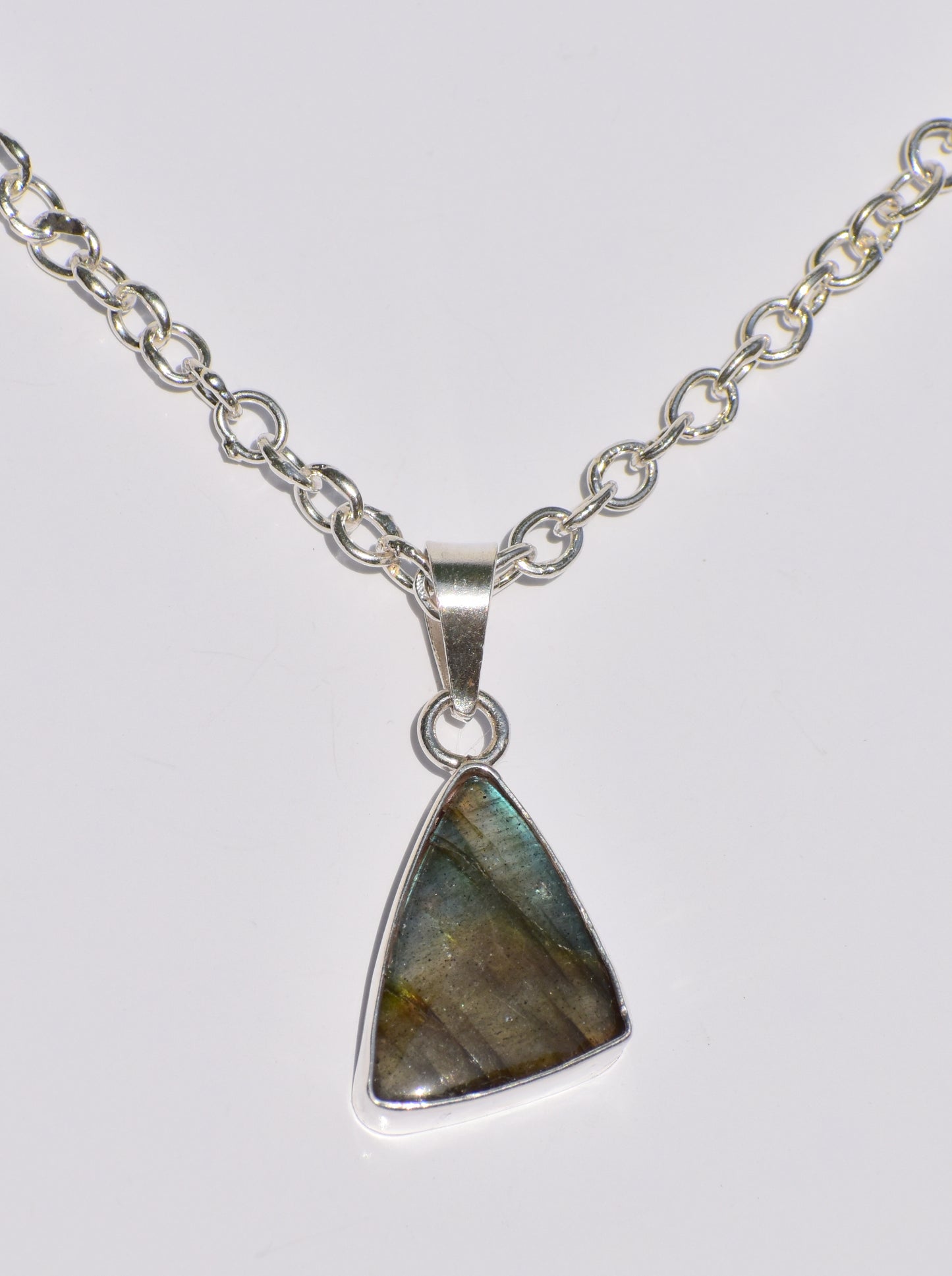 Labradorite Pendant, 925 Sterling Silver Pendant, Silver Necklace, Blue Flame Labradorite Pendant, Unique Shape Pendant, Women Accessories