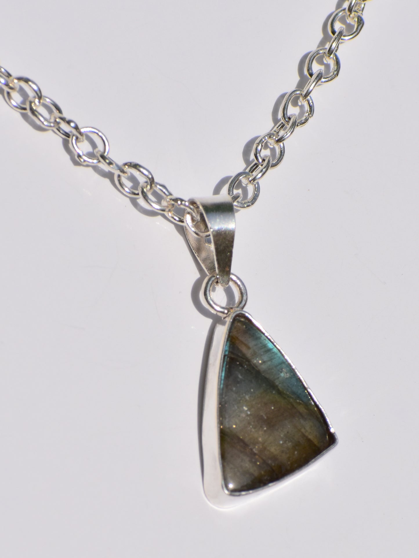 Labradorite Pendant, 925 Sterling Silver Pendant, Silver Necklace, Blue Flame Labradorite Pendant, Unique Shape Pendant, Women Accessories