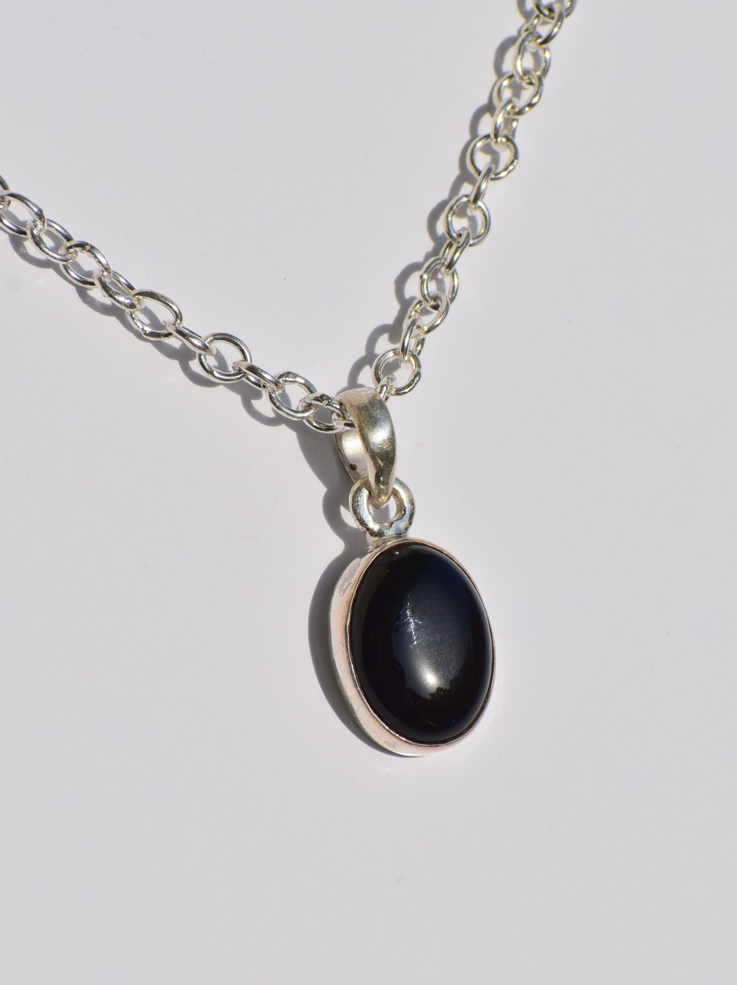 Onyx Pendant, Black Onyx Necklace, 925 Sterling Silver Pendant, Women Accessory, Oval Stone, Solitaire Jewelry, Statement Jewelry, Giftable