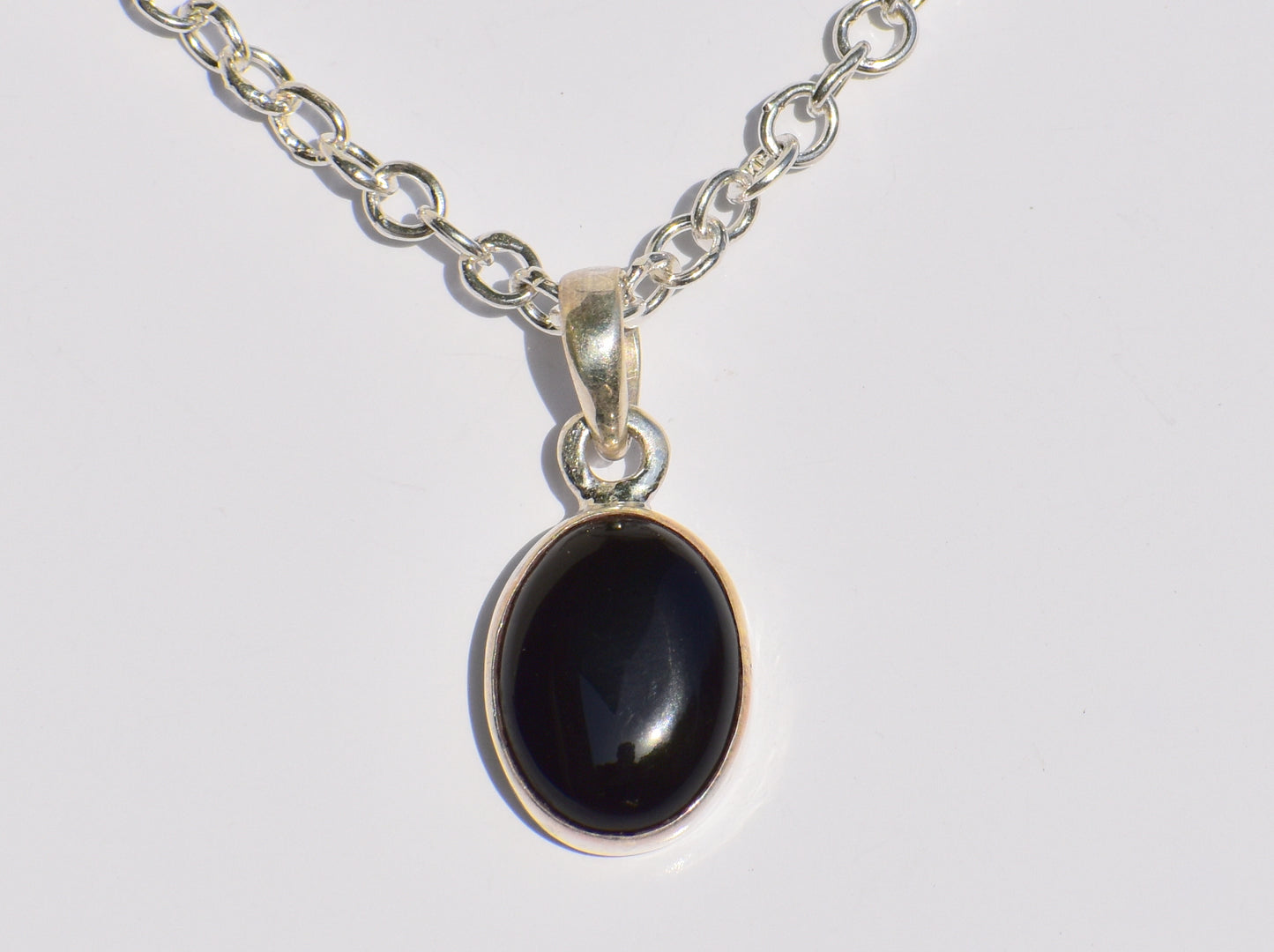Onyx Pendant, Black Onyx Necklace, 925 Sterling Silver Pendant, Women Accessory, Oval Stone, Solitaire Jewelry, Statement Jewelry, Giftable