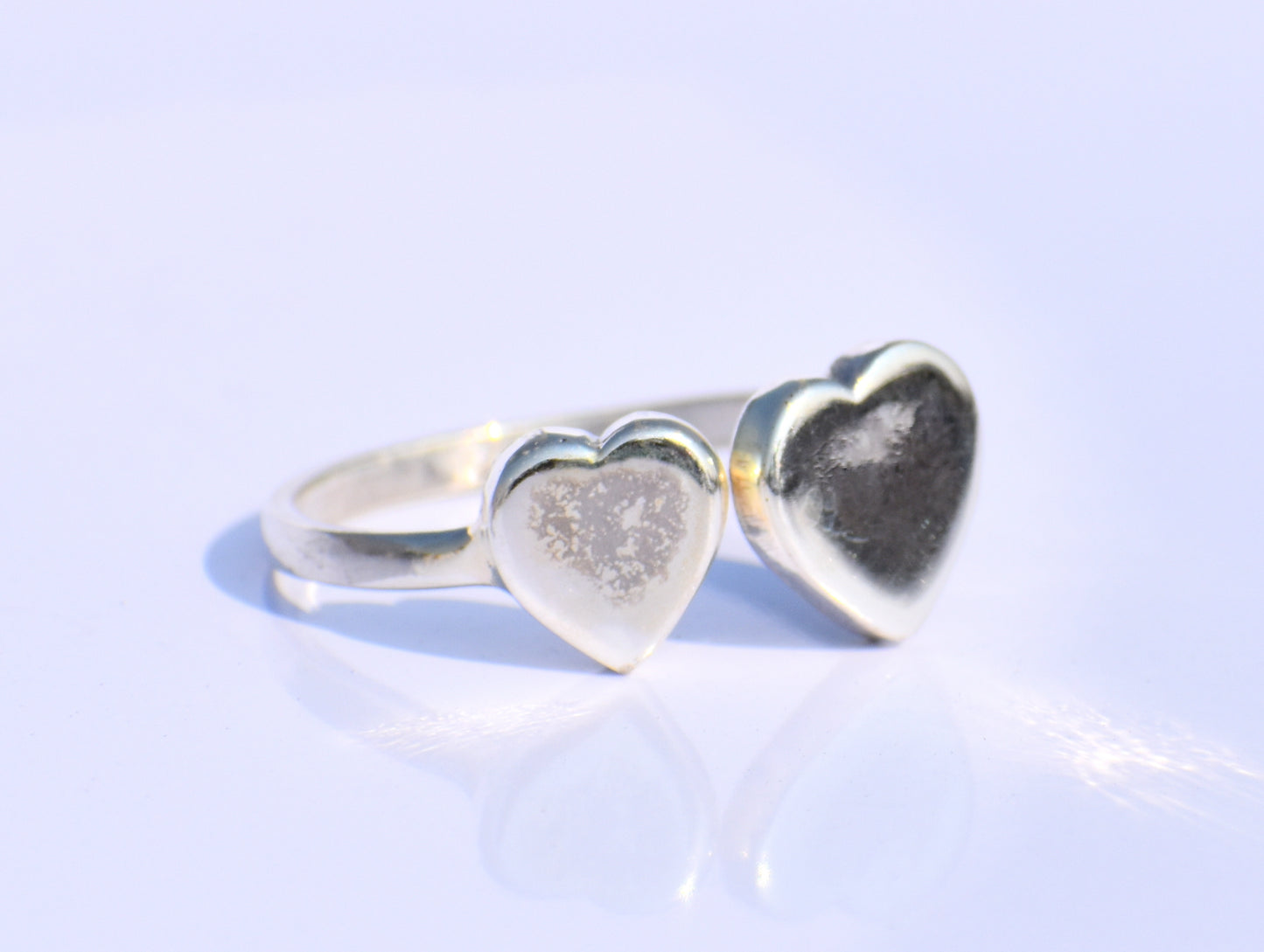 Entwine Silver Heart Ring – Handmade 925 Sterling Silver