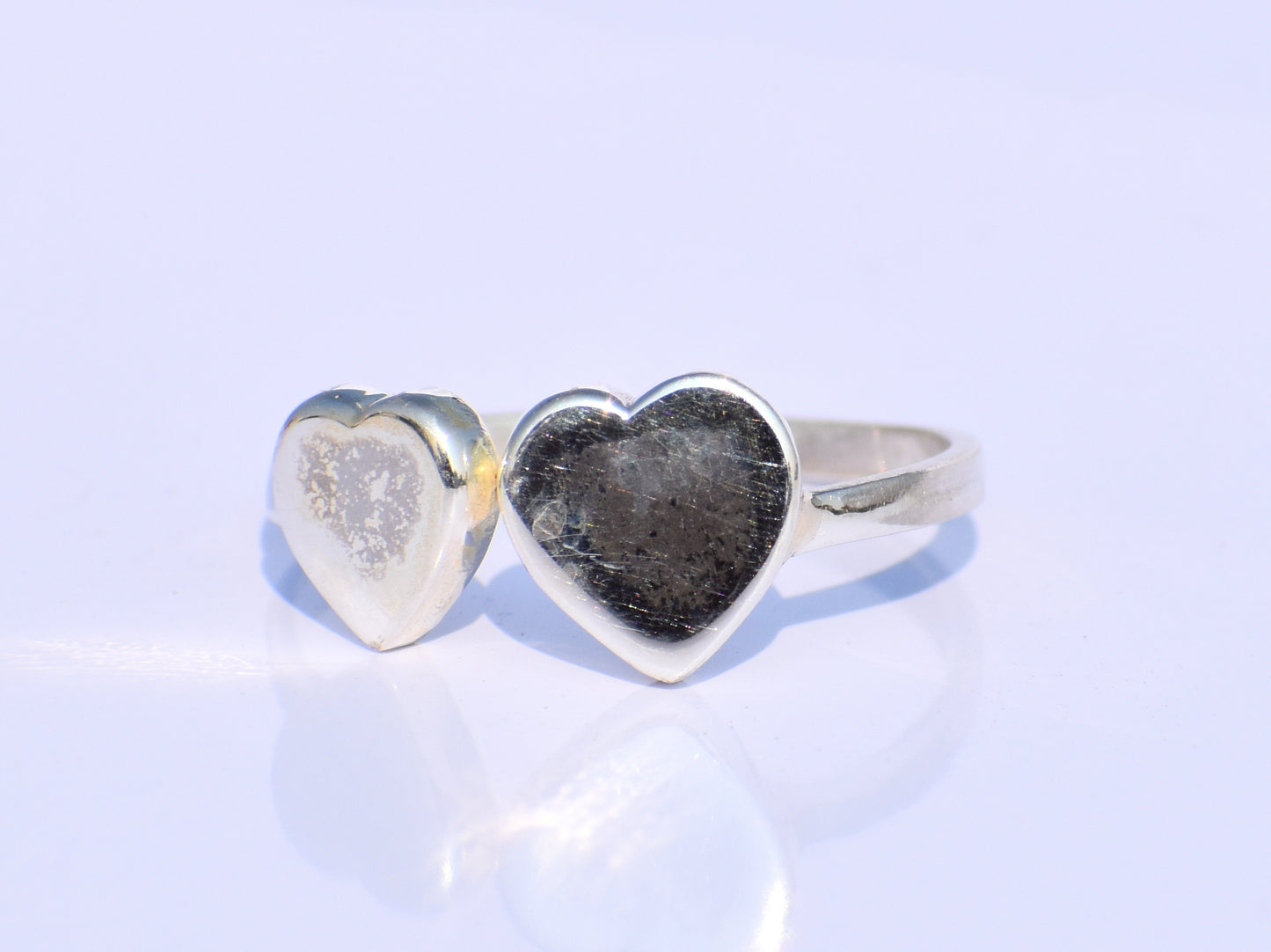 Entwine Silver Heart Ring – Handmade 925 Sterling Silver