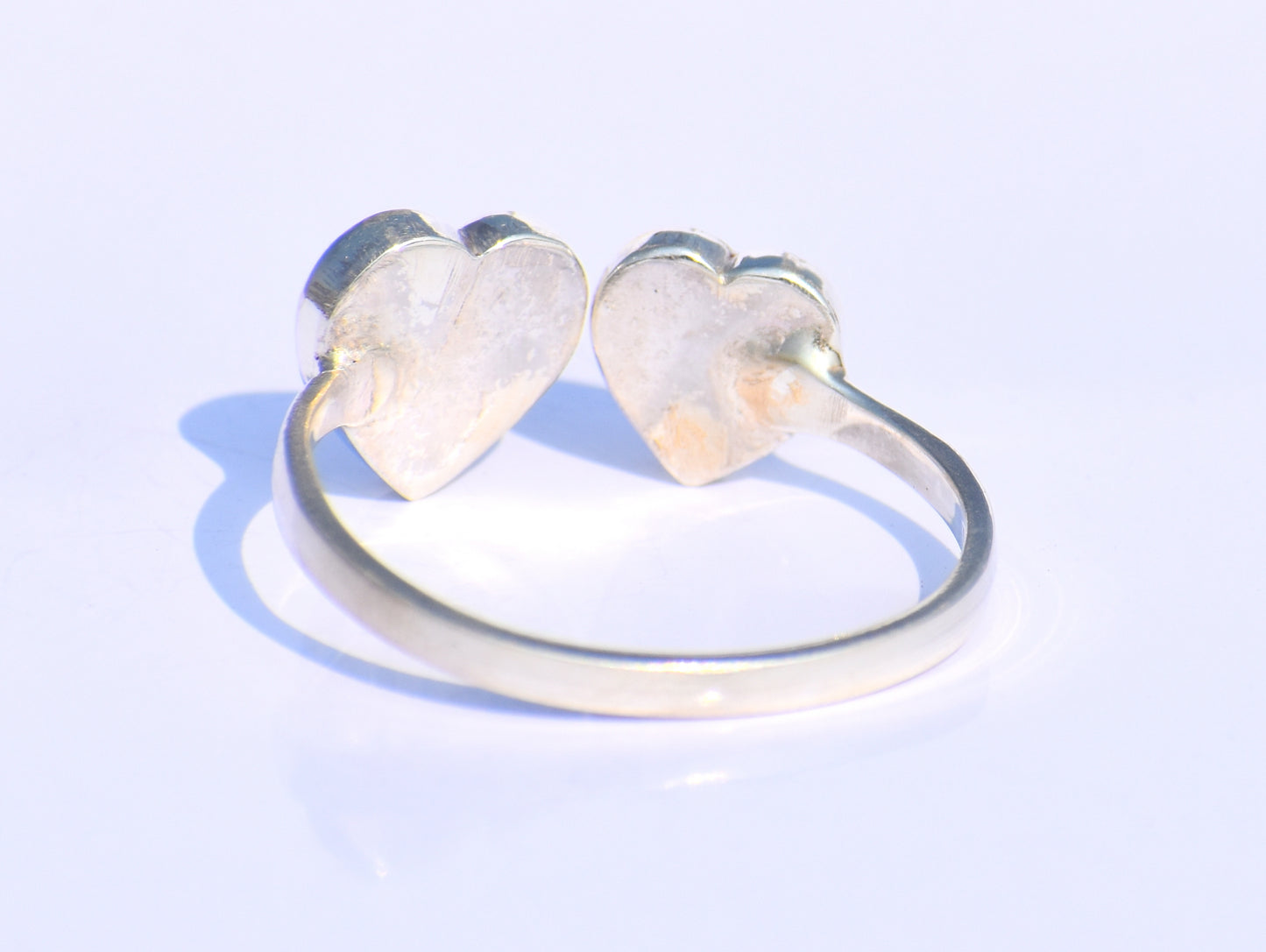 Entwine Silver Heart Ring – Handmade 925 Sterling Silver