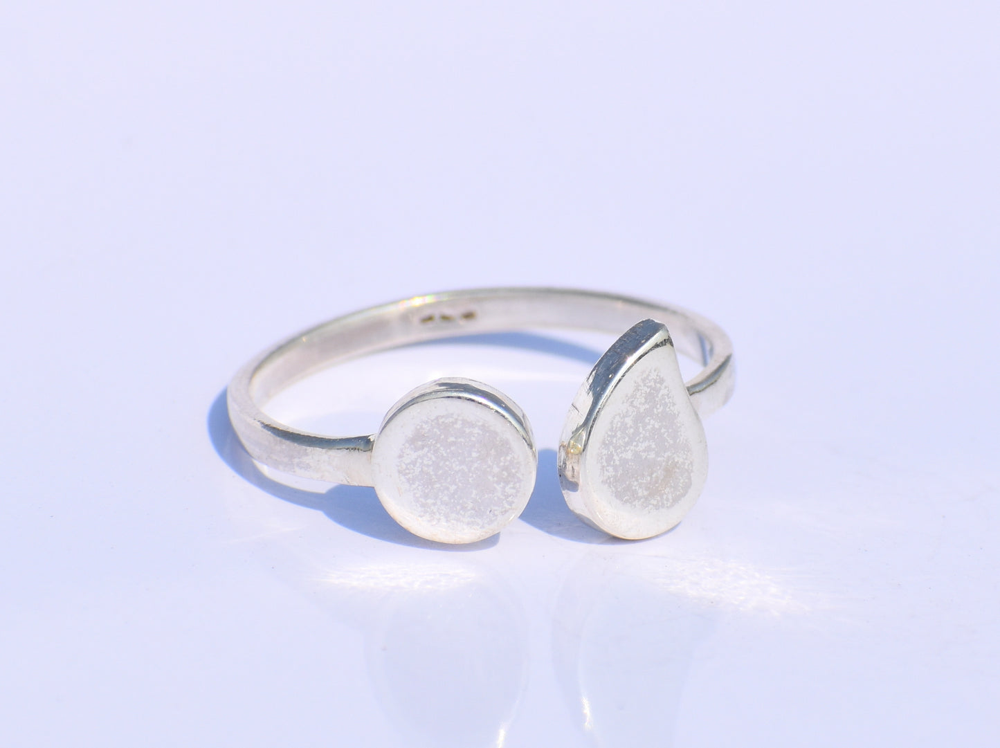 Continuum Silver Semicolon Ring – Handmade 925 Sterling Silver