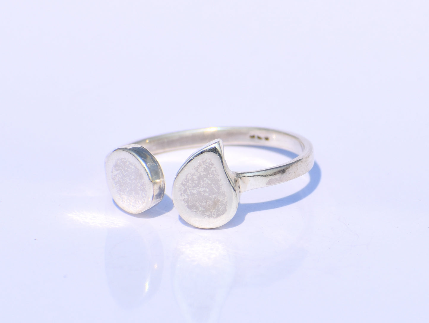 Continuum Silver Semicolon Ring – Handmade 925 Sterling Silver