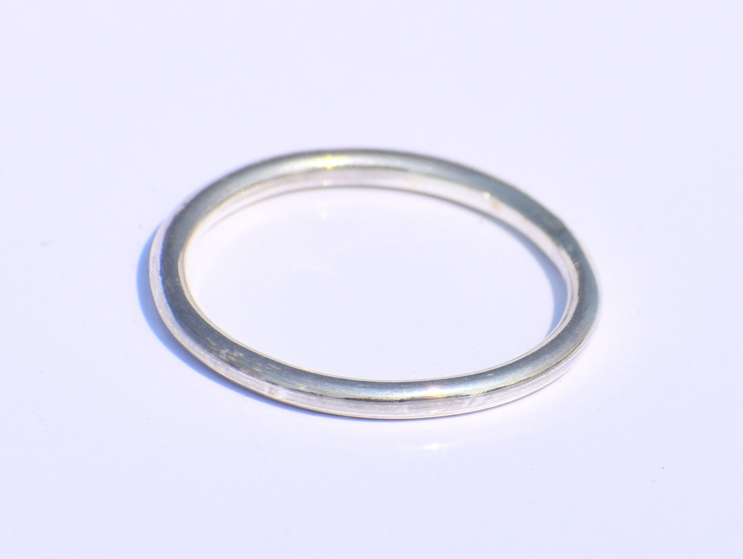 Minimalist Thin Silver Ring – Set of 2 Handmade Stacking Rings