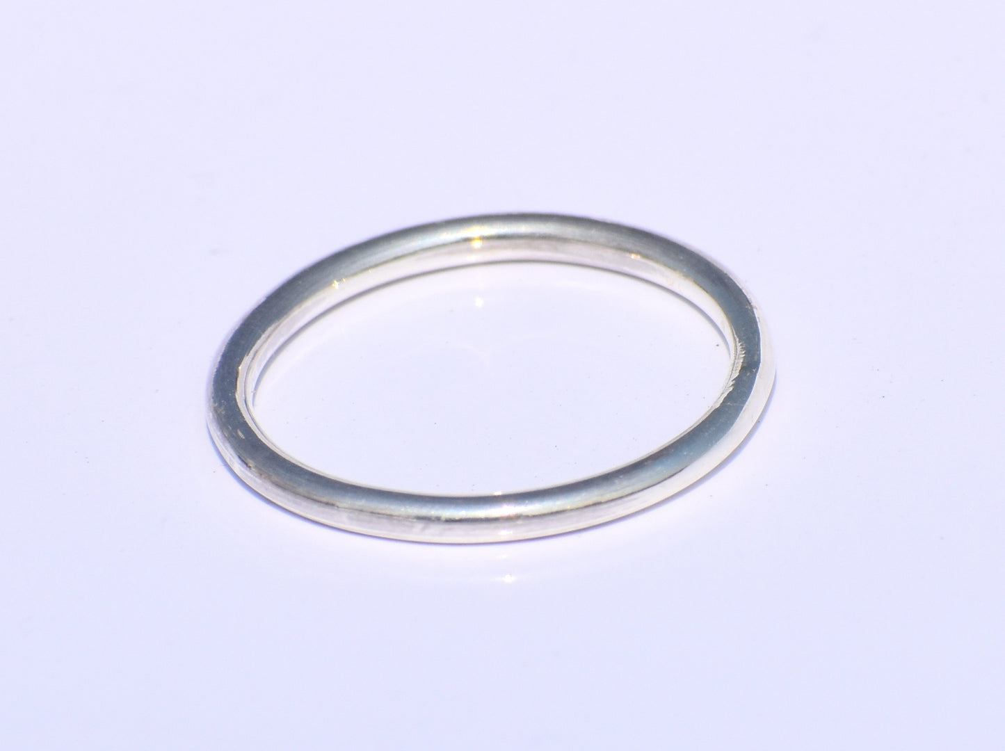 Minimalist Thin Silver Ring – Set of 2 Handmade Stacking Rings