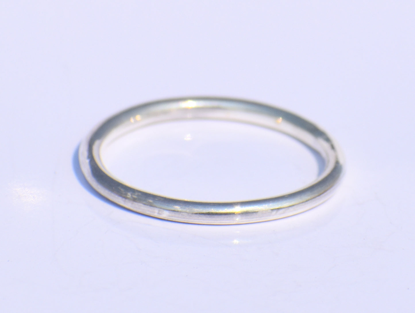 Minimalist Thin Silver Ring – Set of 2 Handmade Stacking Rings