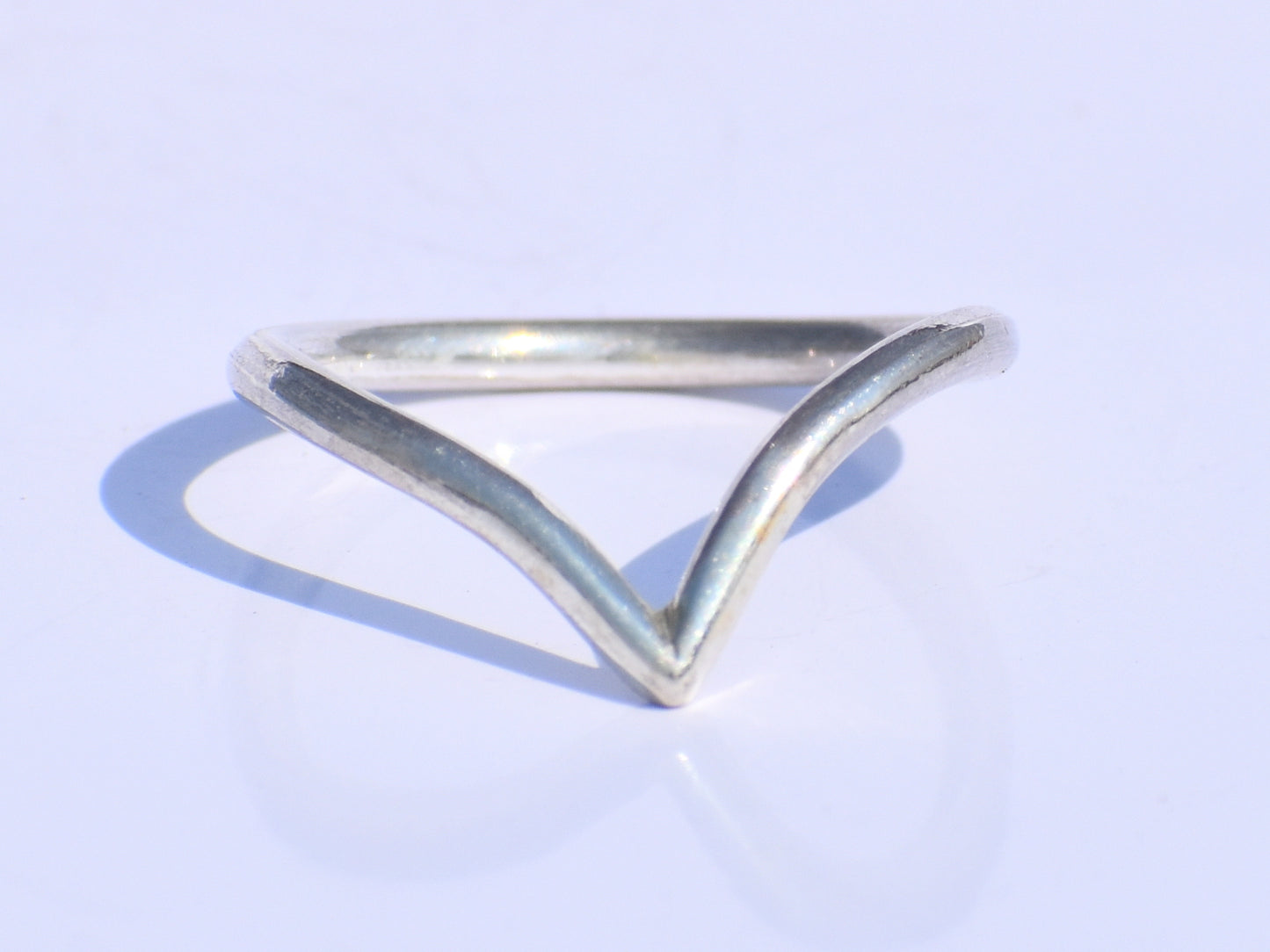 Silver Chevron Ring – Handmade 925 Sterling Silver Stacking Ring
